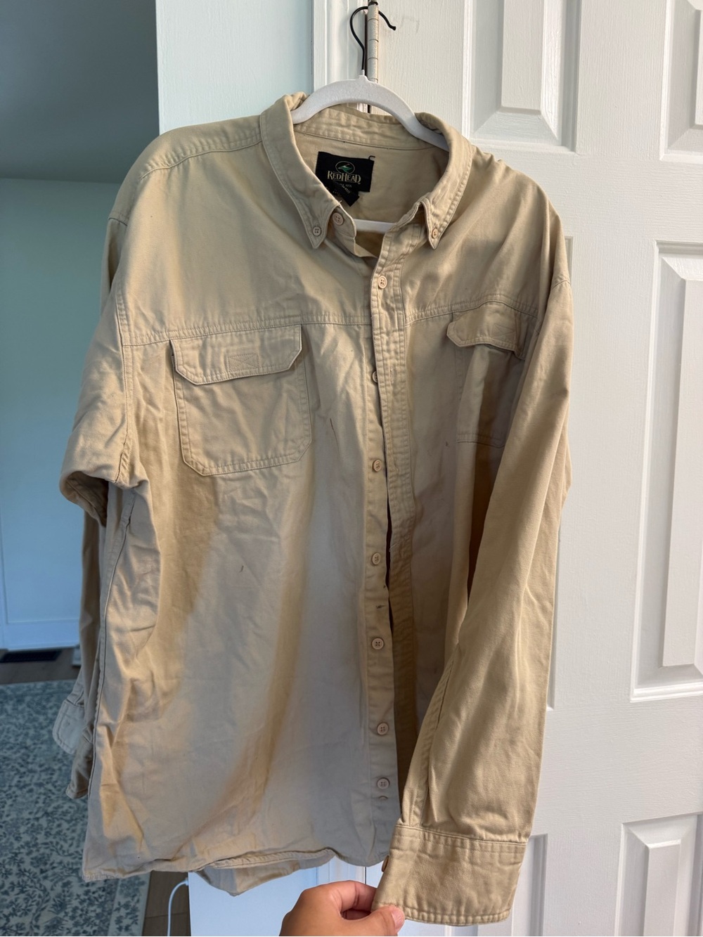 RedHead Men's Button-Down Shirt Jacket in Khaki